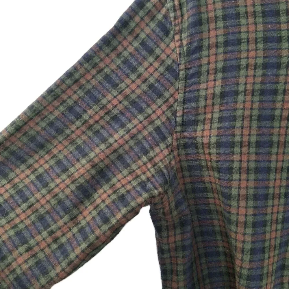 J Crew Brushed Twill Flannel Shirt Men's Plaid Tartan Size M Slim
